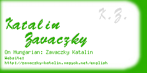 katalin zavaczky business card